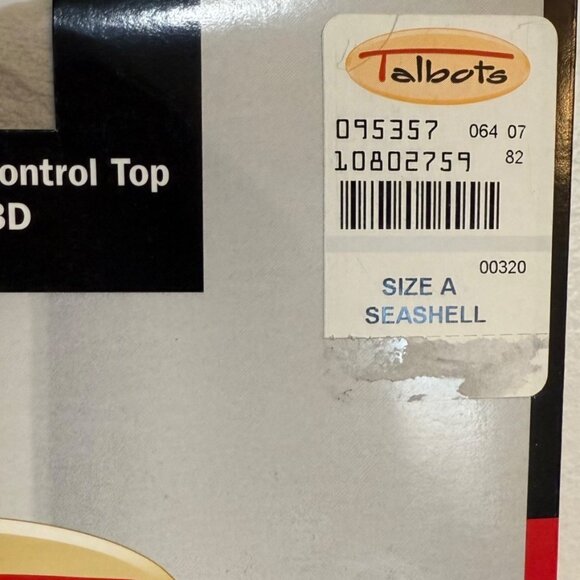 Talbots Microfiber Opaque Control Top Pantyhose Lycra 3D 60 Denier Sz A Seashell - Picture 3 of 10